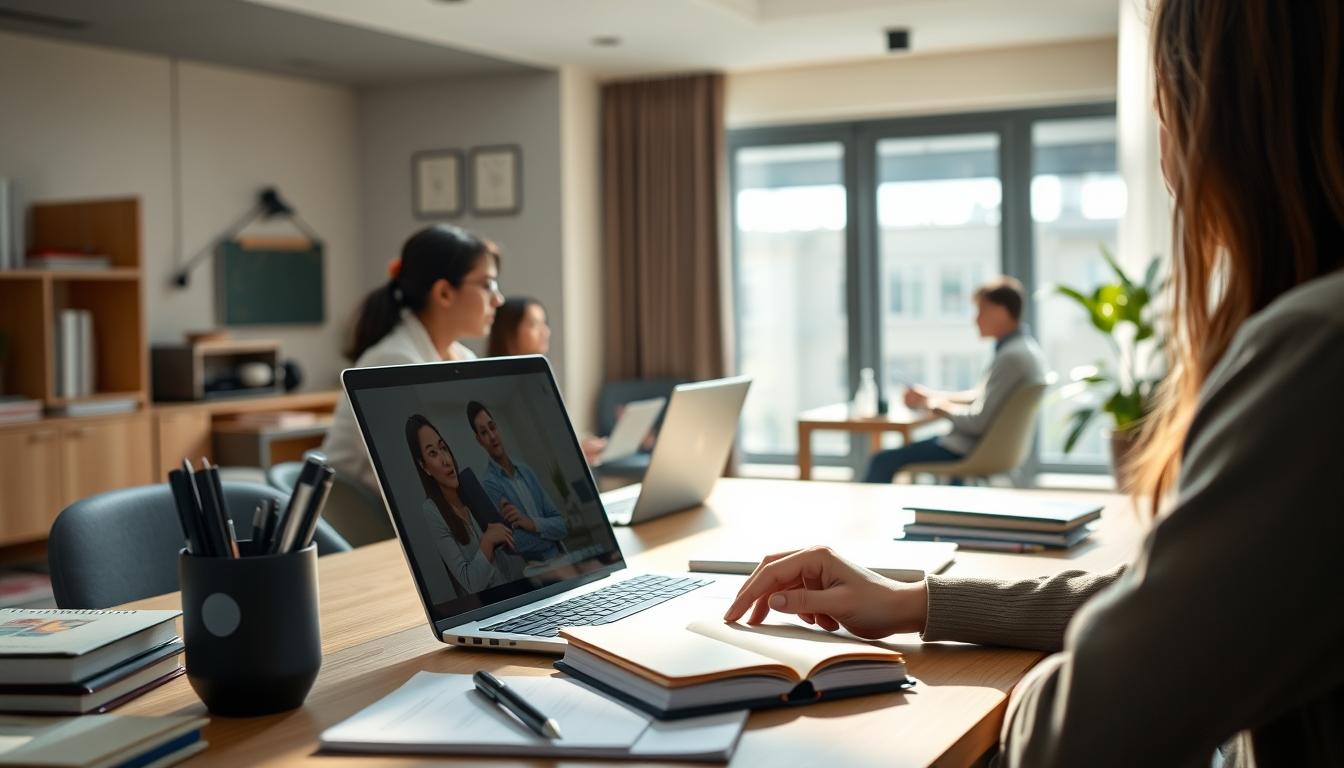Student preparing for exams with study materials